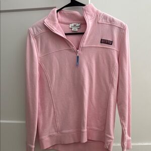 Vineyard Vines Pink Zippered Sweatshirt